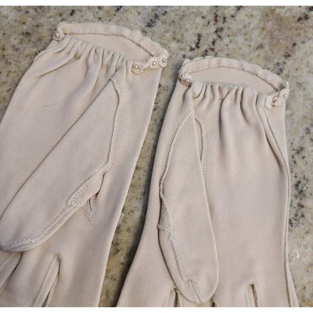 Vintage Womens Size XS-S 6 Beige Cotton Formal 7